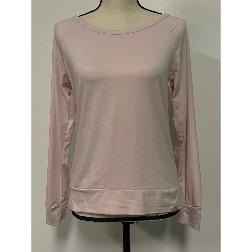 Marika Workout Sweatshirt Activewear Laser-Cut Detail Pink Size S